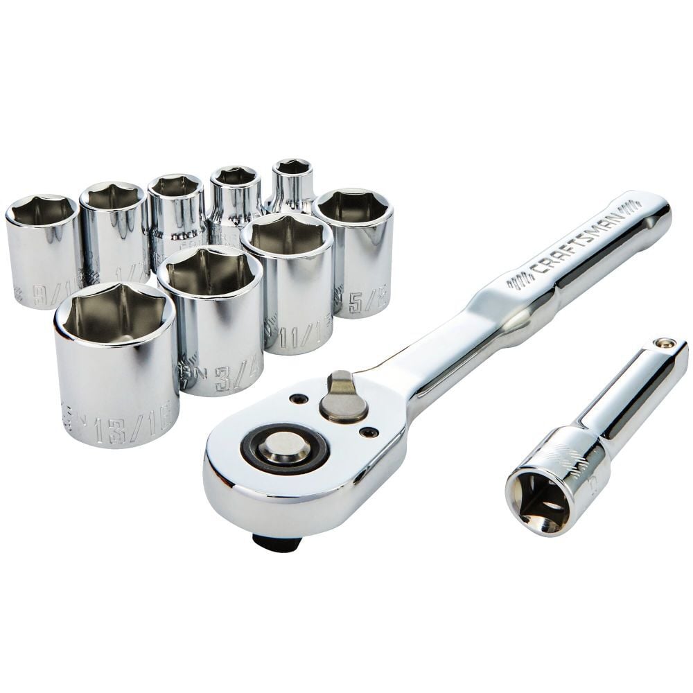 CRAFTSMAN 3/8-in Drive Metric Mechanics Tool Set, 11pc – CMMT12127
