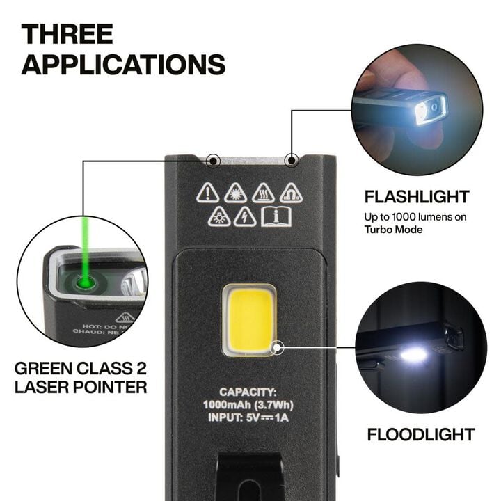 Klein Tools LED Pocket Flashlight with Laser, large image number 1