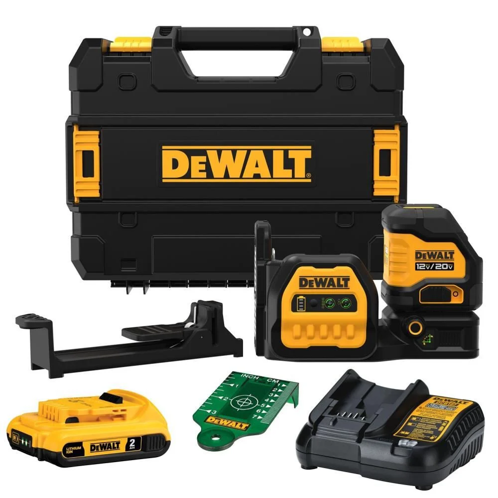 DEWALT 20V MAX Cross Line Green Laser Cordless Kit - DCLE34020G