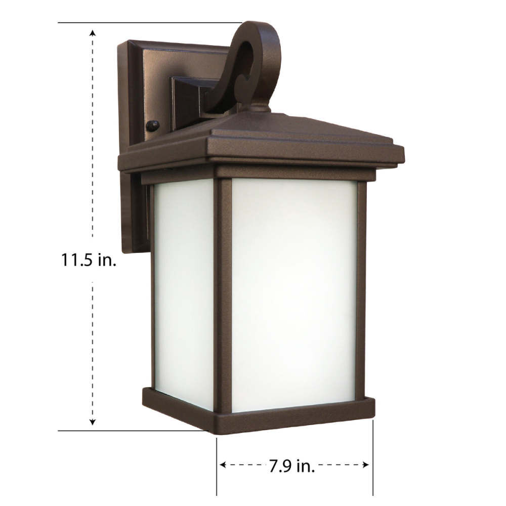 Feit Electric 12.5W 600 Lumens Landscape Square Decorative LED Wall Lantern Bronze, large image number 2