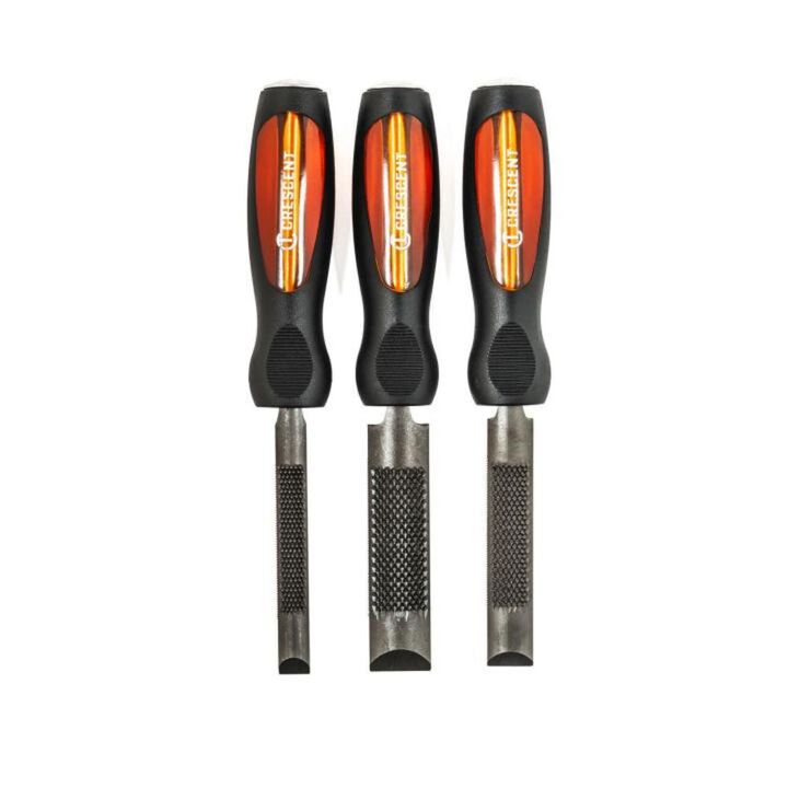 Crescent Nicholson 4-in-1 Combination Chisel and Wood Rasp Set, 3 Pieces