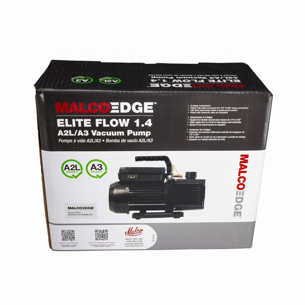 Malco Products MalcoEdge EF14 115-230V 1.4 CFM Elite Flow Vacuum Pump, large image number 8