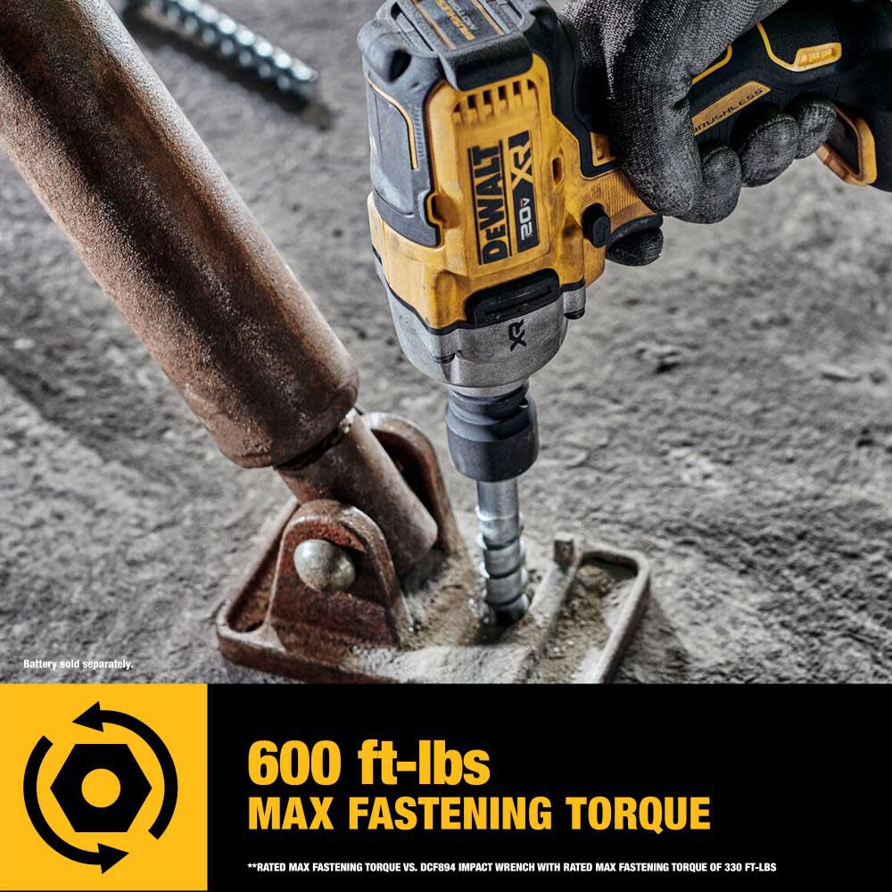 DEWALT 20V MAX XR 1 2in Mid Range Impact Wrench with Hog Ring