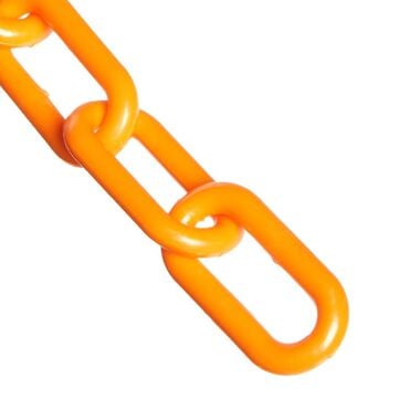 Mr Chain 2 In. (#8 51mm) x 500 Ft. Safety Orange Plastic Barrier Chain, large image number 0