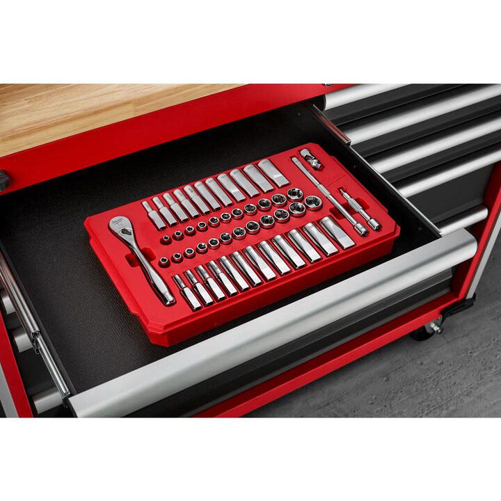 Milwaukee 1/4 in. Drive 50 pc. Ratchet & Socket Set - SAE & Metric, large image number 6