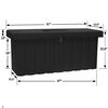 Buyers Products Company 22.5x19.5/18.75x51/47 Inch Black Poly Multipurpose Chest, small image number 2