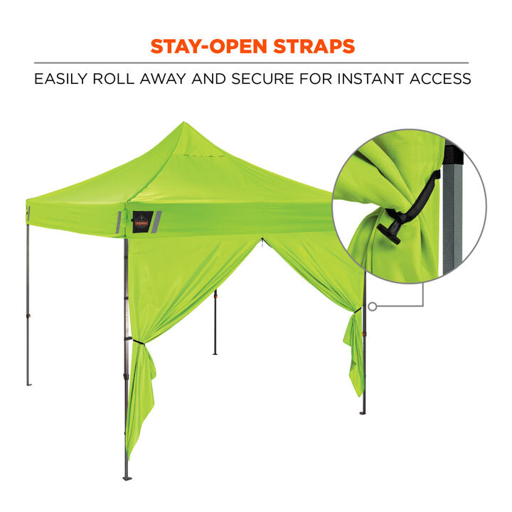 Ergodyne 10 Ft x 10 Ft Enclosed Pop-Up Tent Kit Hi-Vis Green, large image number 8
