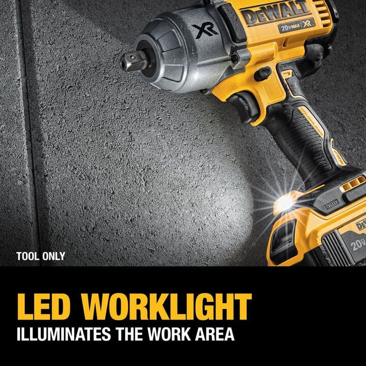 DEWALT 20V MAX XR High Torque 1/2 Inch Impact Wrench (Bare Tool), large image number 4