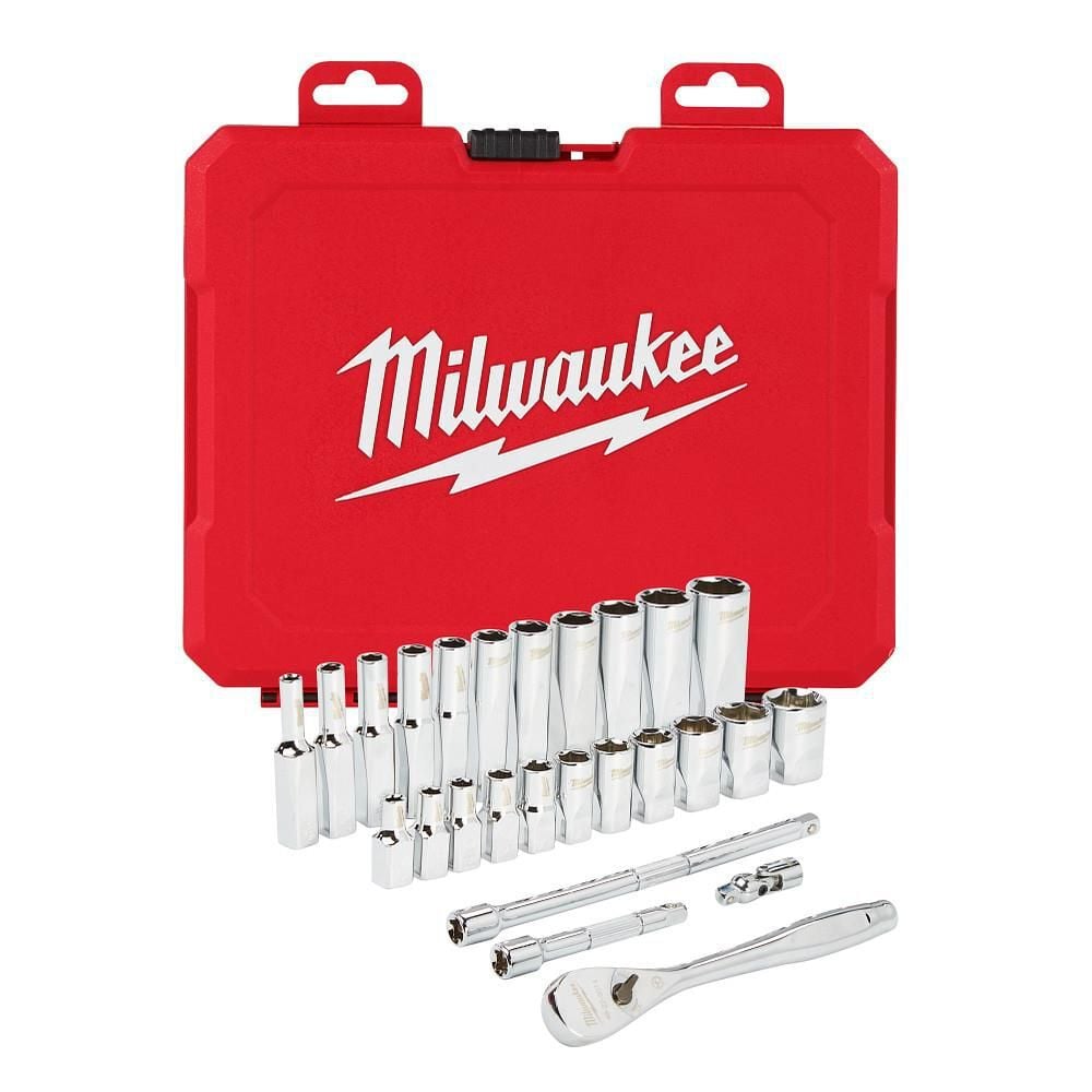 Milwaukee 1/4 in. Drive 26 pc. Ratchet & Socket Set - SAE, large image number 1