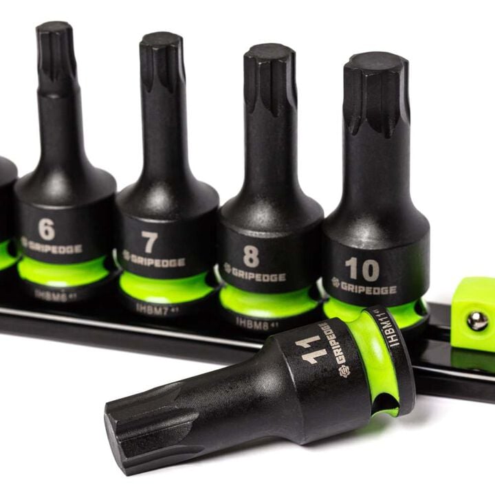 GripEdge Tools RPT 3/8 Inch Drive Short Impact Hex Driver Set Metric 7 Pieces, large image number 3