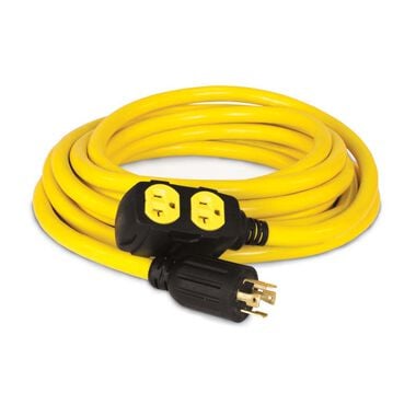 Champion Power Equipment 25 ft Generator Extension Cord 30-Amp 125/250-Volt Duplex-Style L14-30P to Four 5-20R