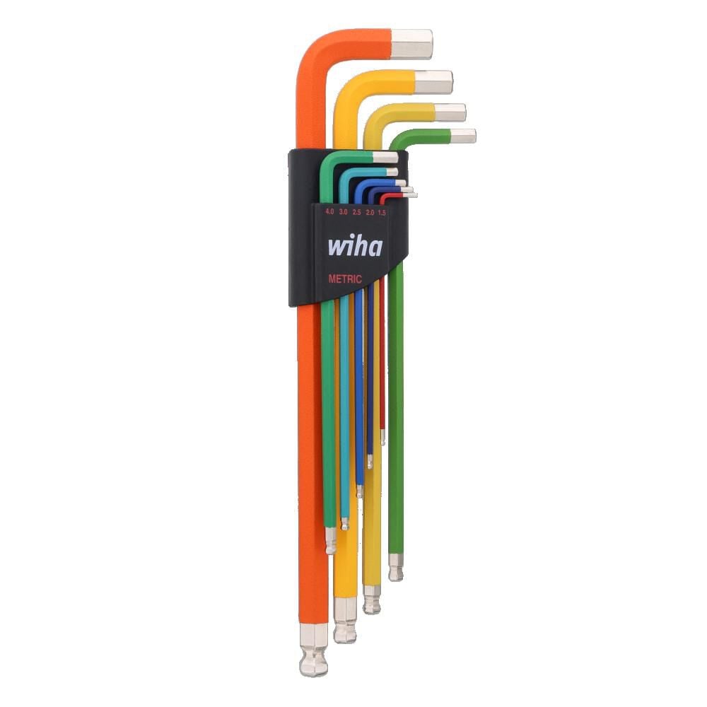 Wiha Ball End Color Coded Hex L-Key Set - Metric, 9 Piece, large image number 1
