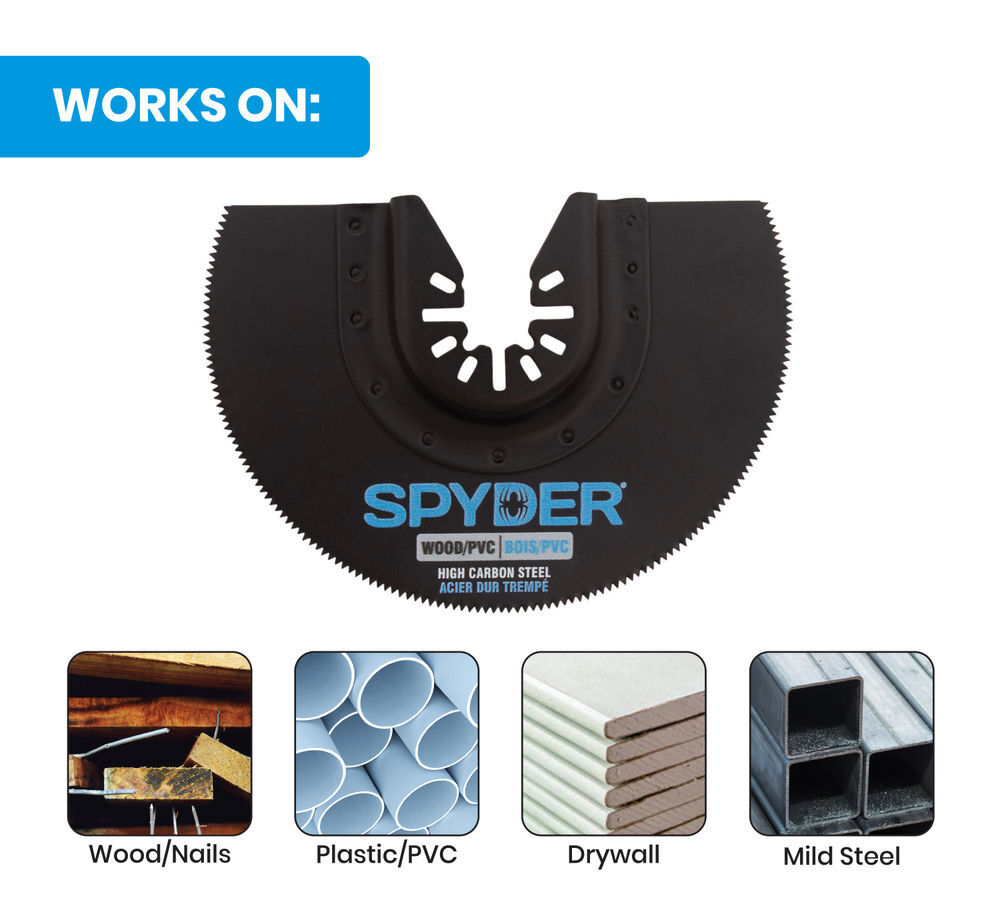 Spyder 4 Inch Bi-Metal Half Moon General Purpose Oscillating Blade, large image number 6