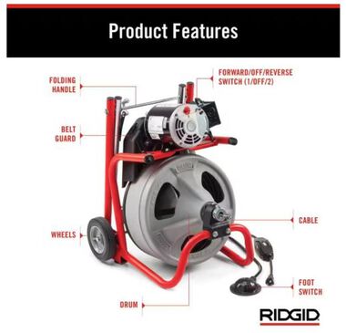 Ridgid K - 400 Drum Machine, large image number 6