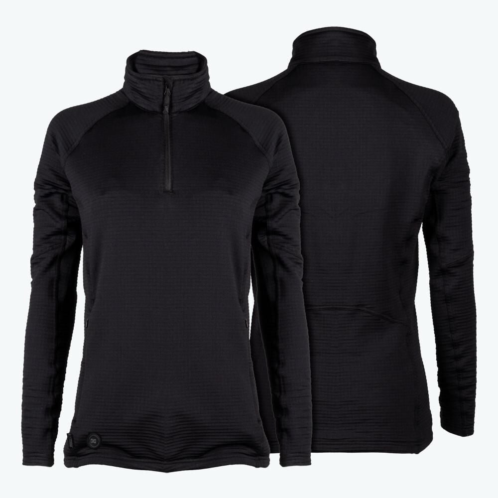 Mobile Warming Womens Element Mid-Layer 1/4 Zip LS Black Heated Shirt Size XS – MWWT30010125