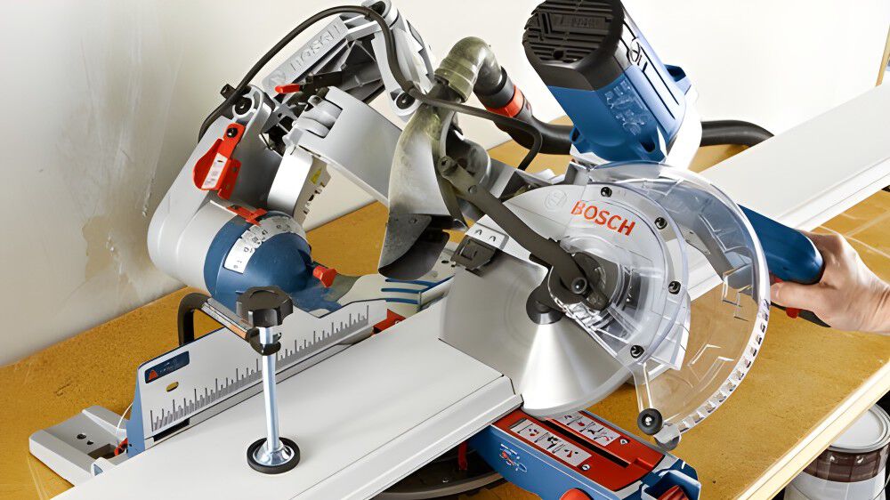 Bosch 10 Inch Glide Miter Saw and Gravity-Rise Saw Stand Bundle, large image number 11