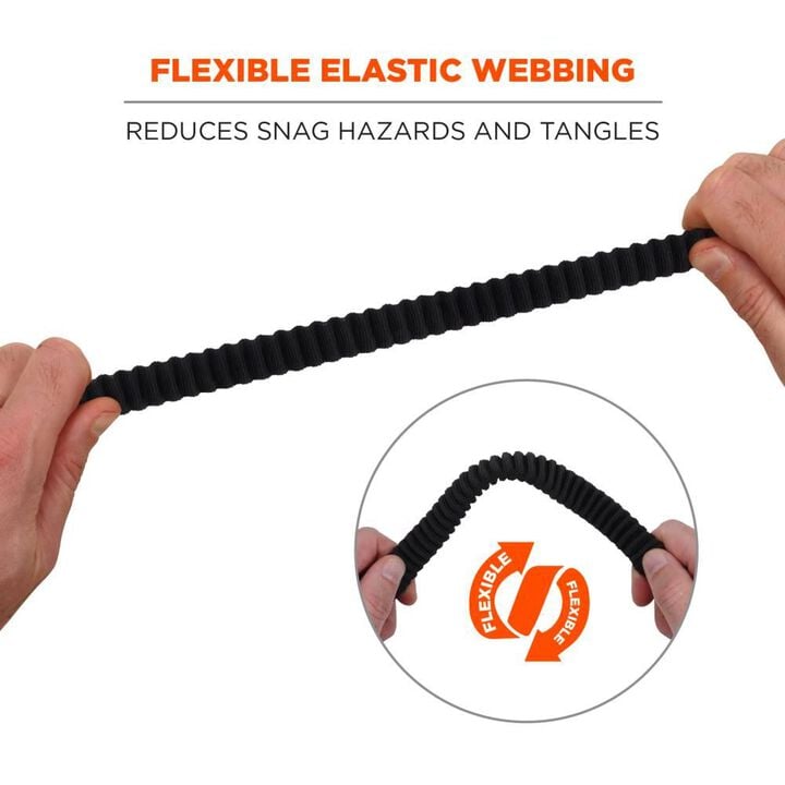 Ergodyne 15lbs Tool Lanyard Single Carabiner, Black 10pk, large image number 3