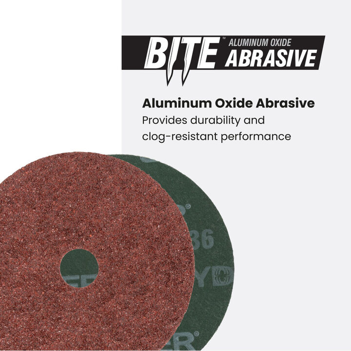 Spyder 4 Inch Resin Fiber Sanding Disc, 50 Grit Alum Oxide, 5/8 Inch Arbor 4 Pieces, large image number 3