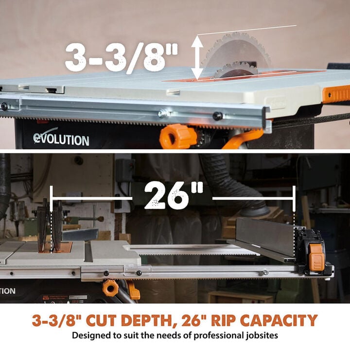Evolution Power Tools R10TS Multi-Material 10 Inch Table Saw, large image number 3