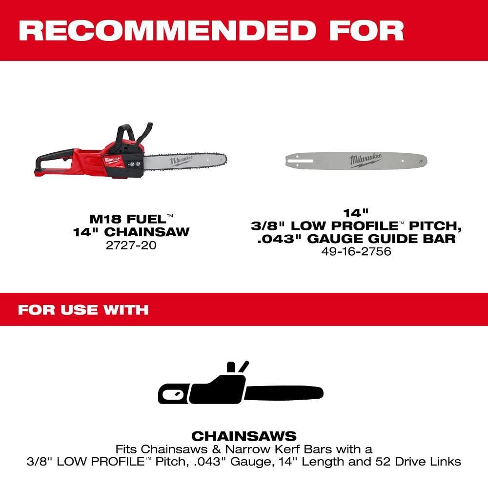 Milwaukee 14inch Chainsaw Chain, large image number 2