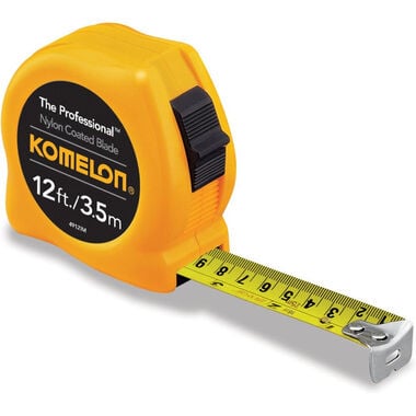 Komelon The Professional Tape Measure, 12ft x 5/8 Inch, Yellow
