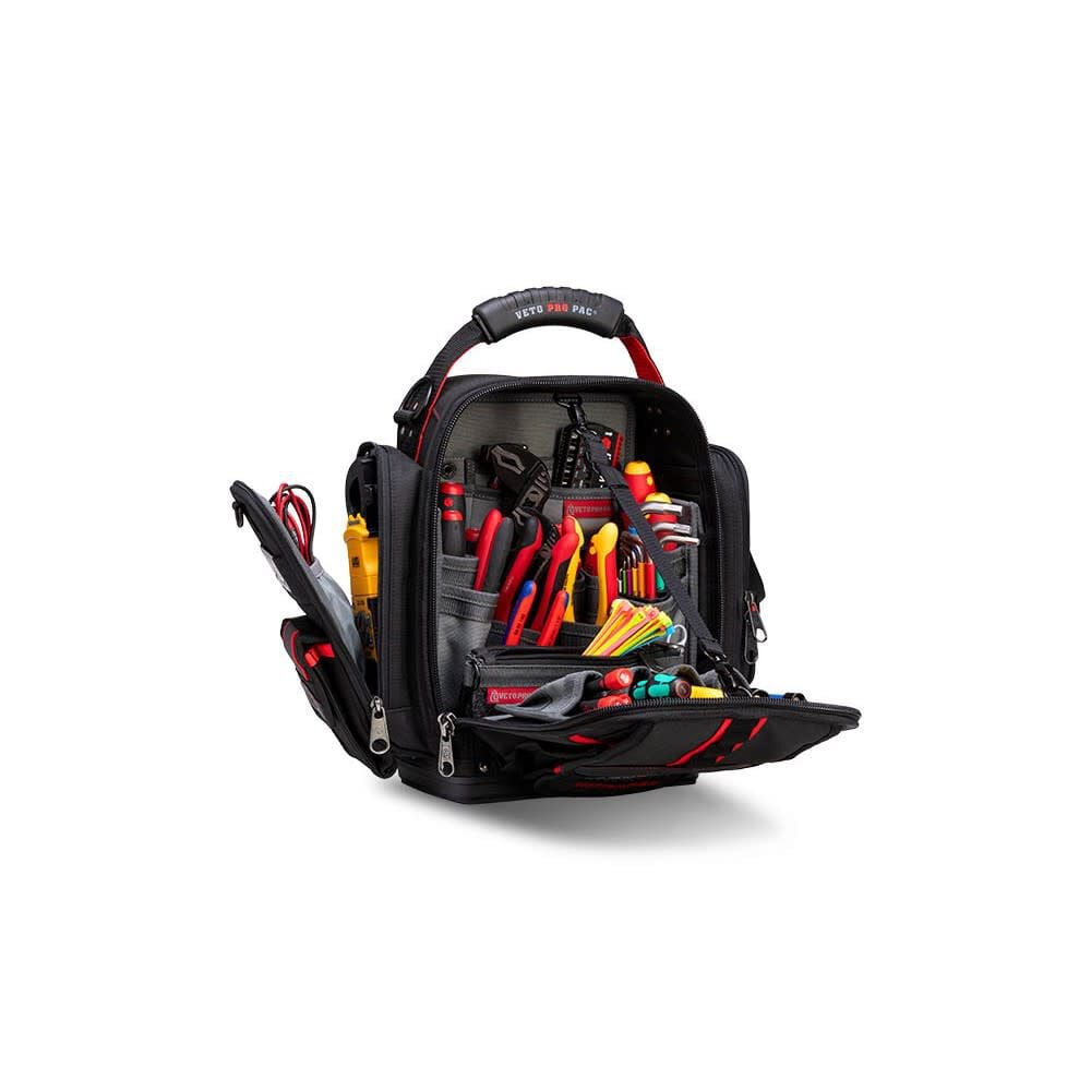 Veto Pro Pac 45 Lbs X-Large Front Accessed Zippered Meter Bag, Black/Red, large image number 14