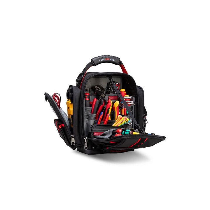 Veto Pro Pac 45 Lbs X-Large Front Accessed Zippered Meter Bag, Black/Red, large image number 13