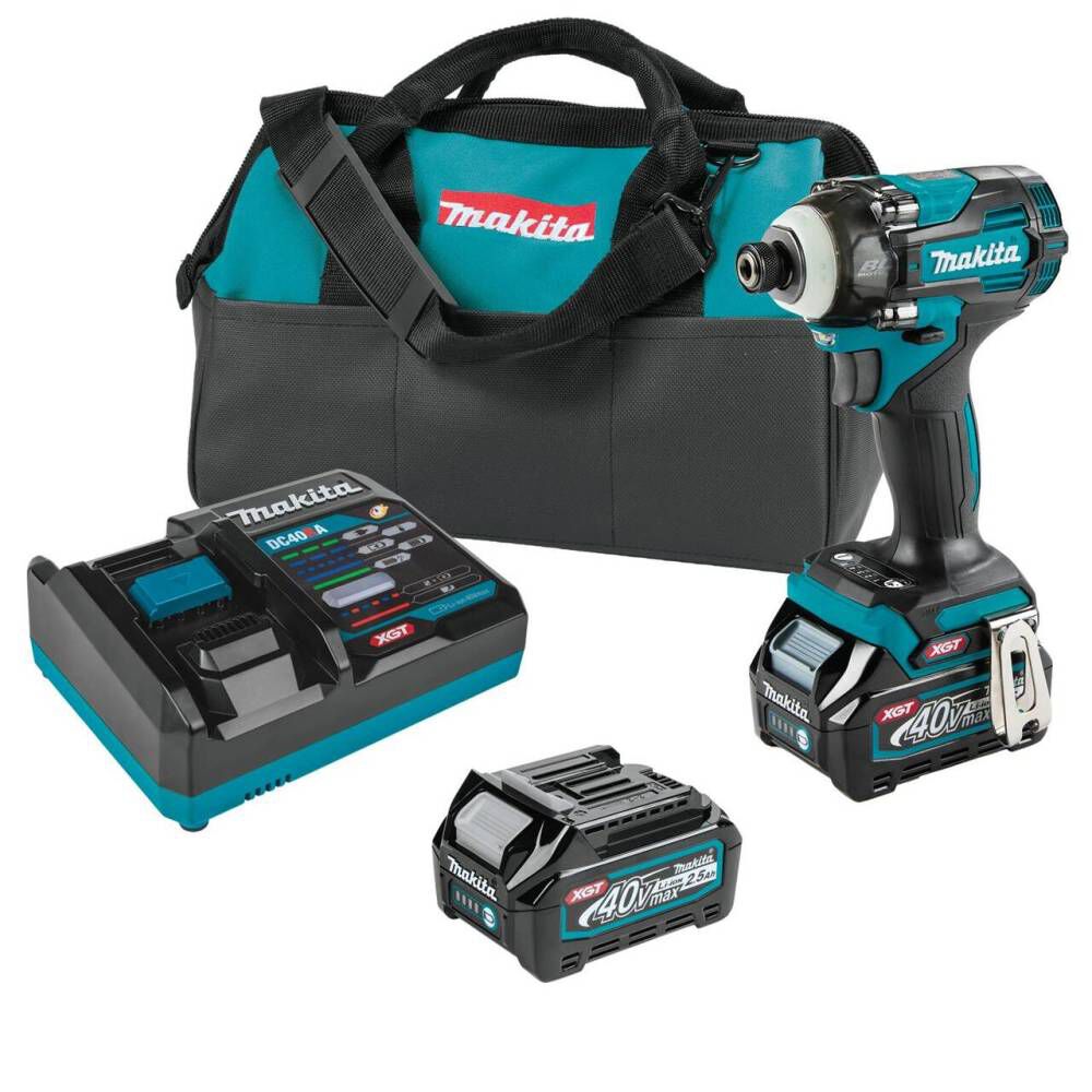 Makita 40V max XGT Brushless Cordless High Torque 4-Speed 2.5Ah Impact Driver Kit, large image number 1