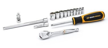 GEARWRENCH Socket Set 1/4 In. Drive 6 Point SAE 15 Pc., large image number 0