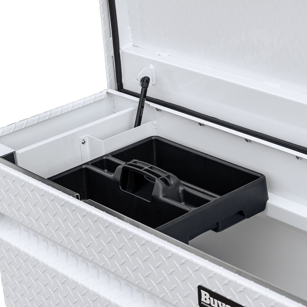 Buyers Products Company 18 x 20 x 71 Inch Diamond Tread Aluminum Crossover Truck Tool Box Gloss White, large image number 9