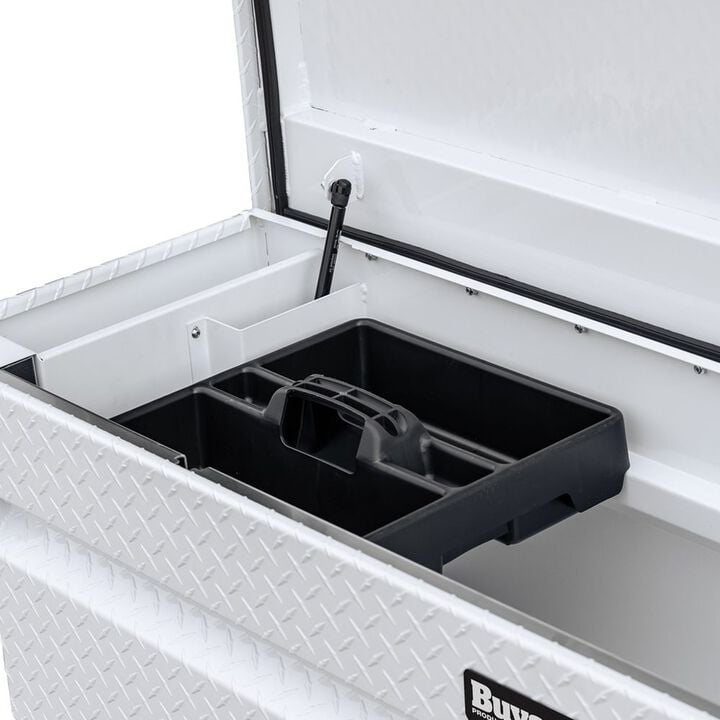 Buyers Products Company 18 x 20 x 71 Inch Diamond Tread Aluminum Crossover Truck Tool Box Gloss White, large image number 8