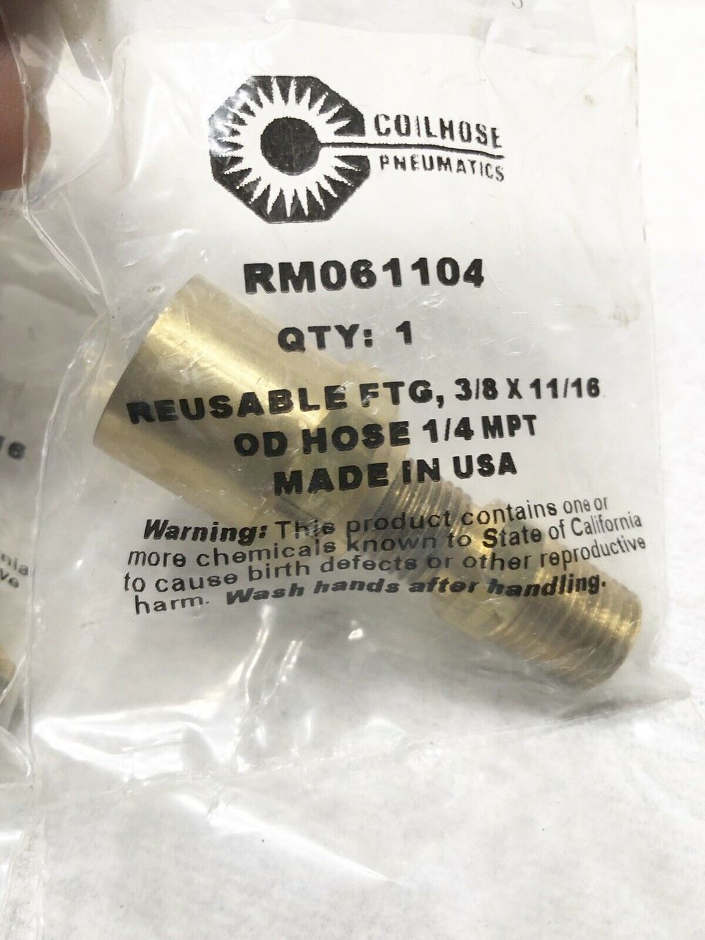Coilhose 3/8 In. x 11/16 In. Reusable Hose Male Fittings, large image number 2