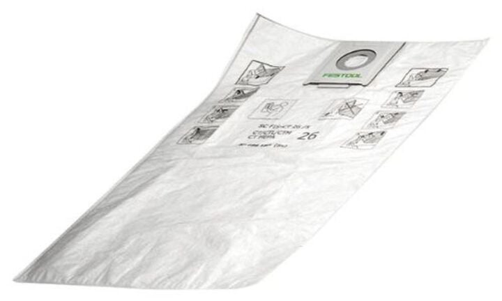 Festool Self Clean Filter Bag for CT36 E/CT36 AC (5pk)