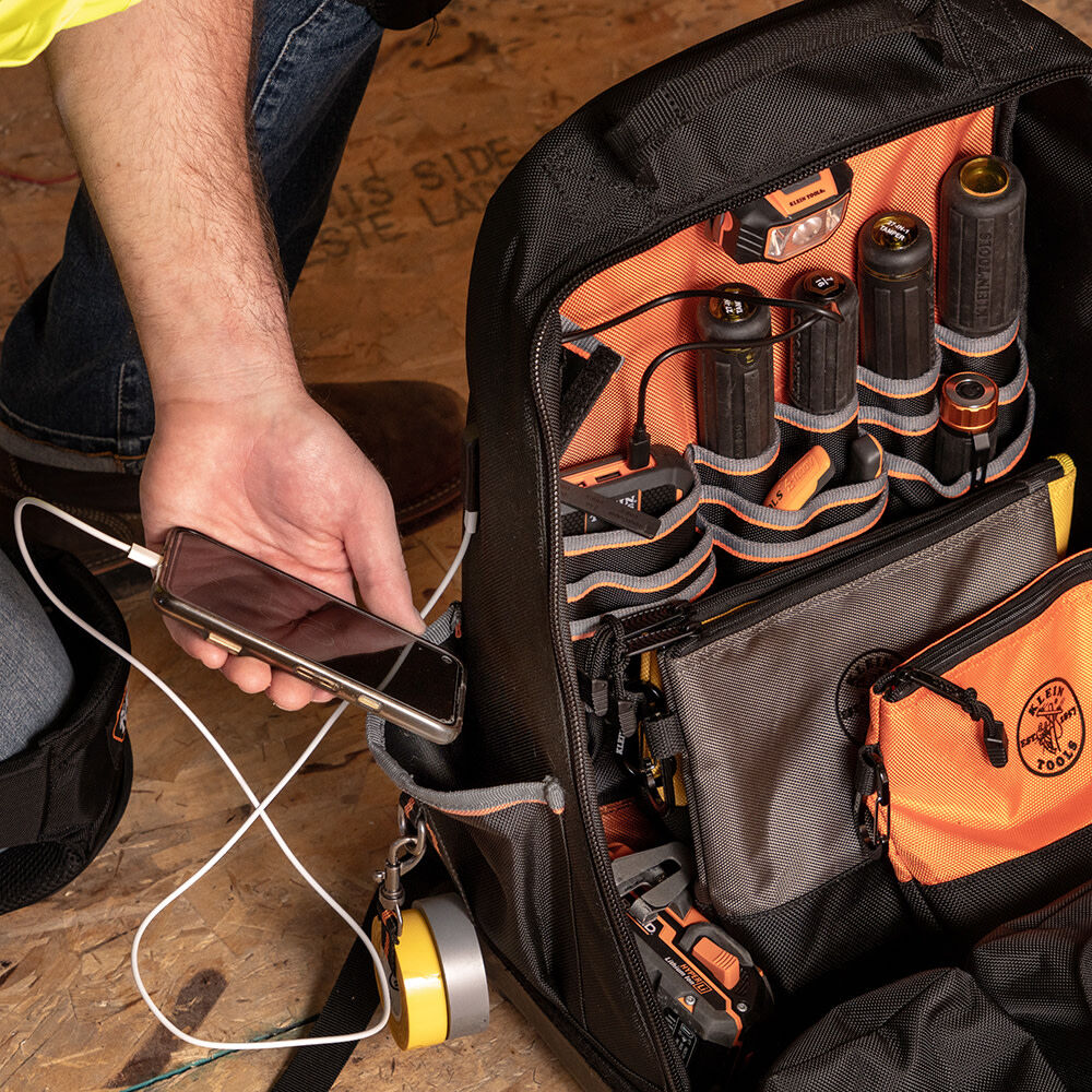 Rugged tools pro tool backpack 40 pocket heavy duty jobsite tool bag perfect storage & organizer for top a contractor