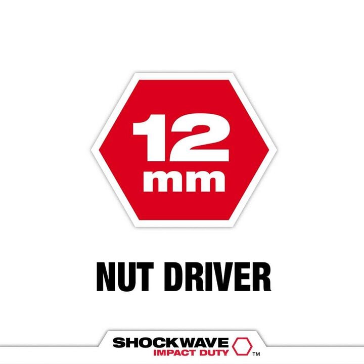 Milwaukee SHOCKWAVE Impact Duty 12MM x 2 9/16inch Magnetic Nut Driver 10pk, large image number 1