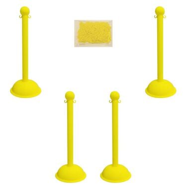 Mr Chain Yellow Heavy Duty Stanchion and Chain Kit