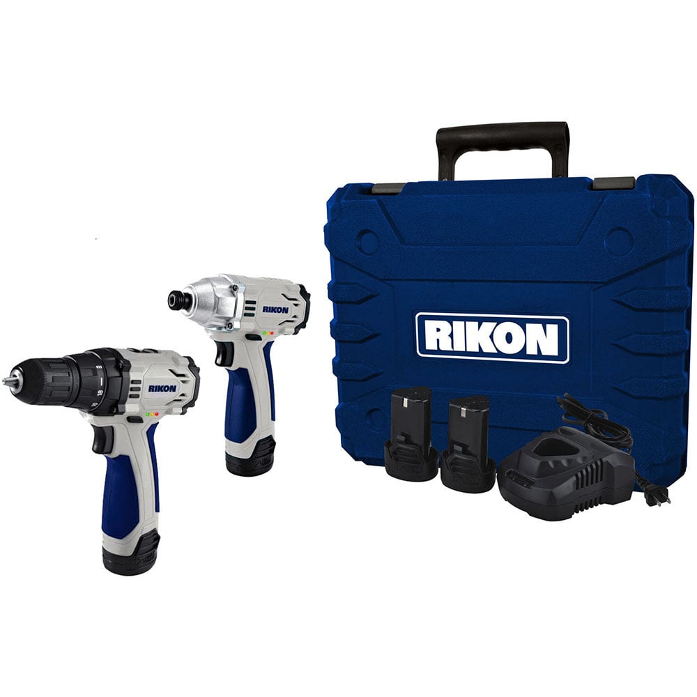 RIKON 12v Li Drill/Impact Driver Combo Pack with 2 Batteries Kit - 31-122