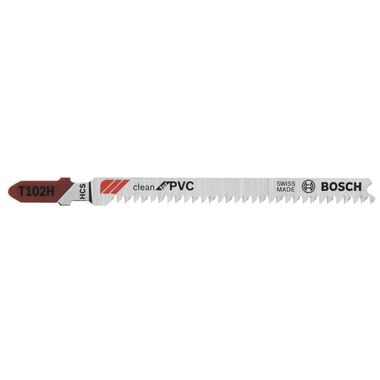 Bosch 3 Pc. 3 In. 10 TPI Clean for PVC High Carbon Steel Jig Saw Blades, large image number 0