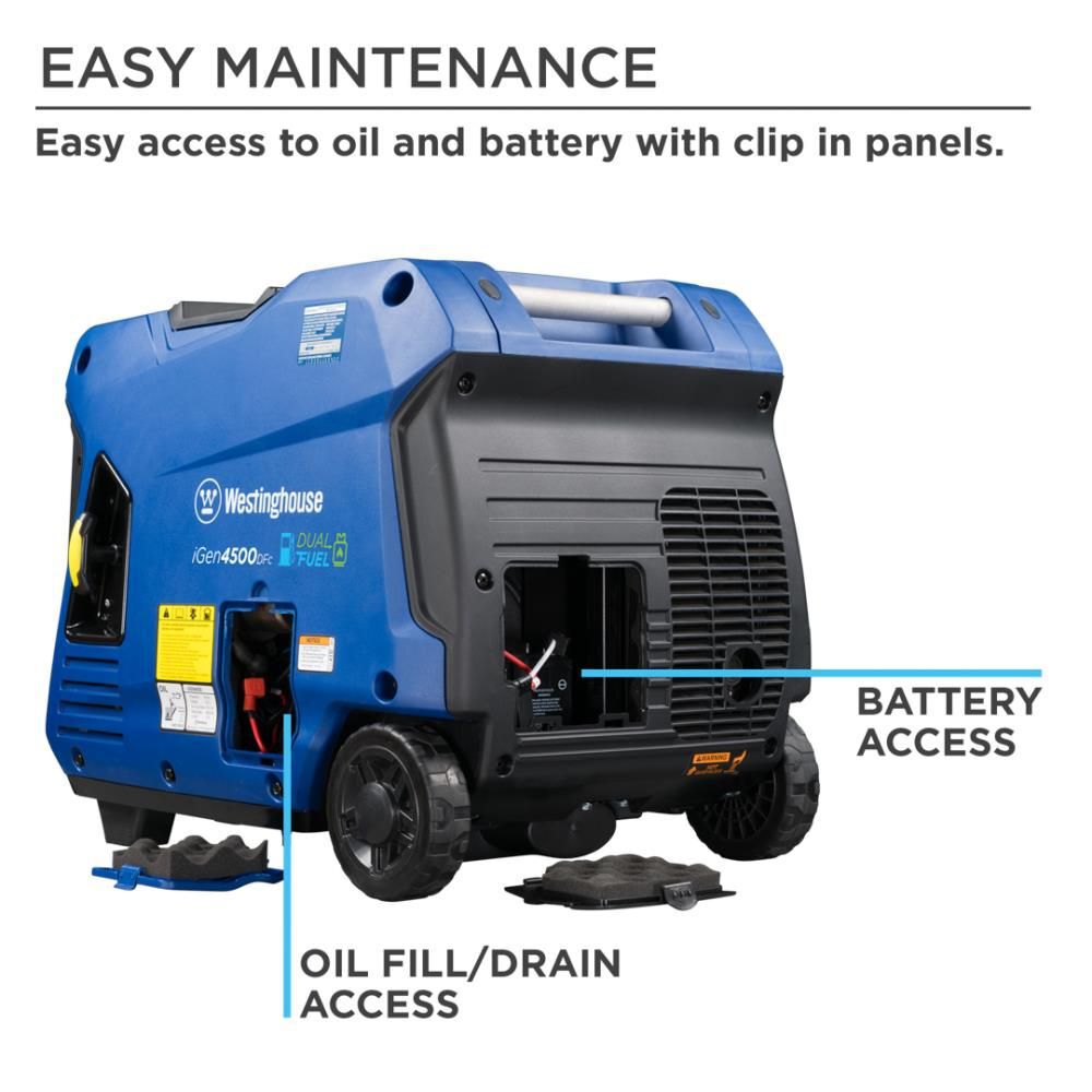 Westinghouse Outdoor Power 4,500 Watt Dual Fuel 49-State Portable Inverter Generator with CO Sensor, large image number 7