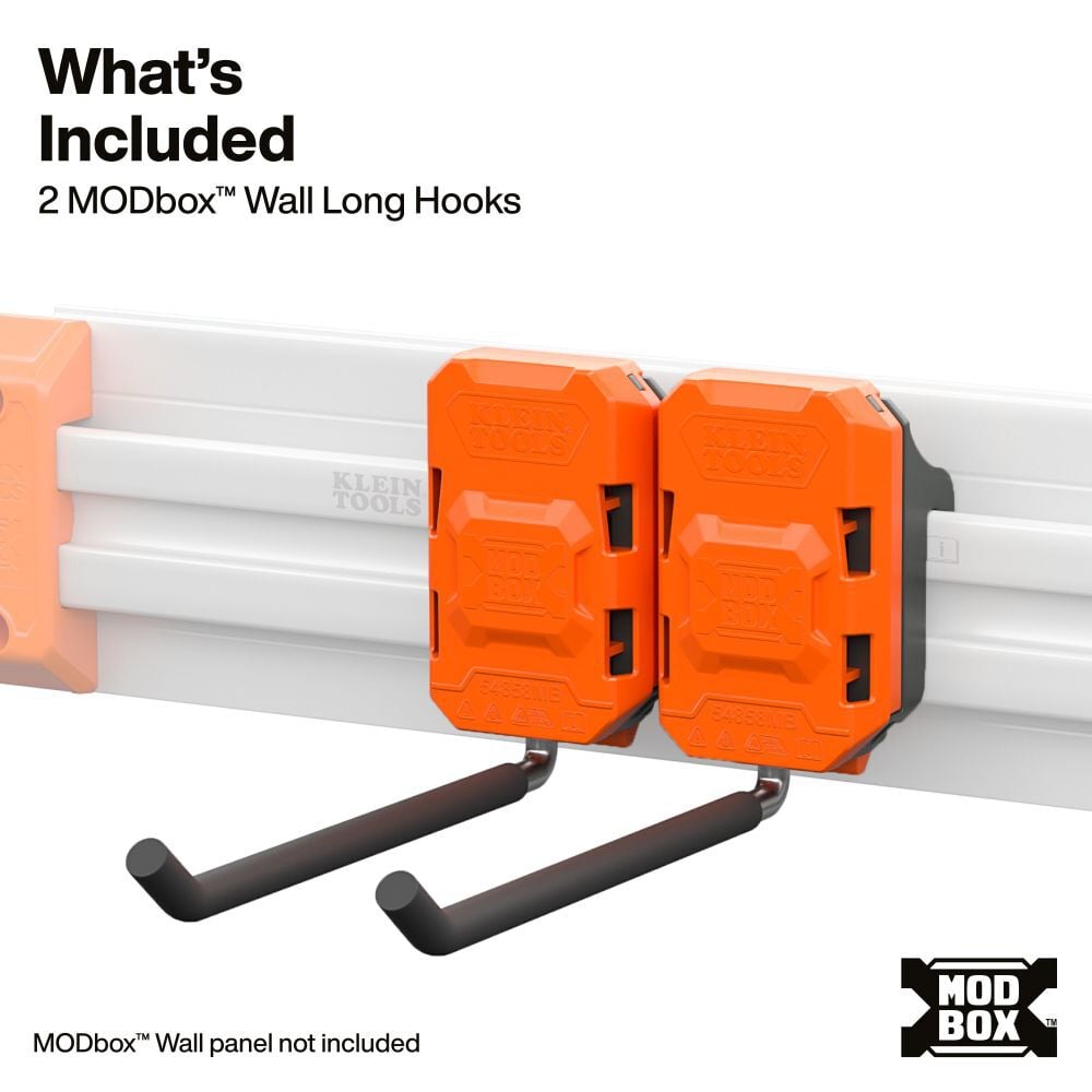 Klein Tools MODbox Wall System, Long Hook, 2 Pieces, large image number 2