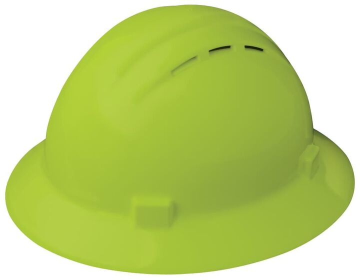 Delta Plus Americana Full Brim Vented Hard Hat with 4 Point Ratchet Suspension, swatch
