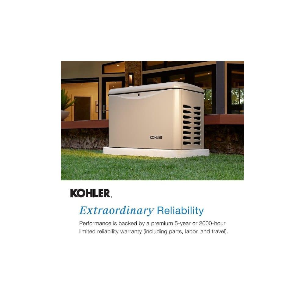 Kohler Power 14,000 Watt (14kW) Dual Fuel 50-State Air-Cooled Home Standby Generator, large image number 9