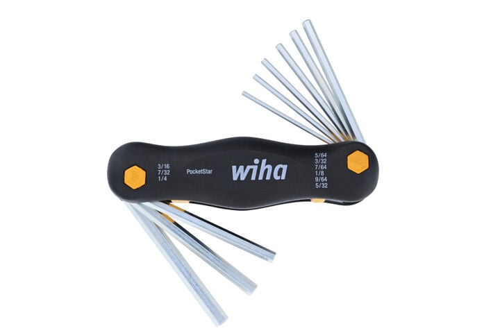 Wiha PocketStar Fold Out Hex Key 9pc Set SAE