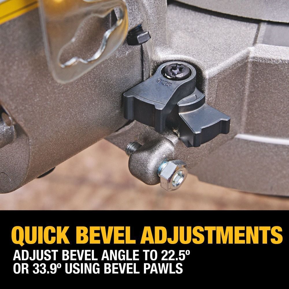 DEWALT 20V MAX XR Double Bevel Sliding 12 Inch Miter Saw with 8 Ah Battery Lithium-ion and Charger Kit, large image number 6