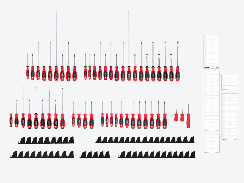 Tekton Phillips, Slotted, Torx, Square Screwdriver Set with Organizer 54 Pieces, large image number 2