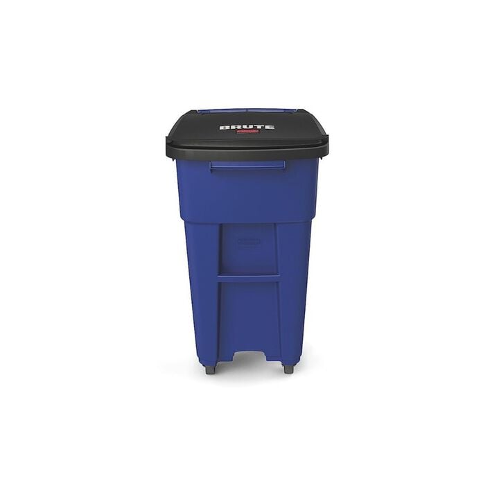 Rubbermaid Brute 50 Gallon Blue Resin Blend Container with Caster, large image number 1
