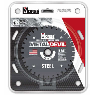 MK Morse 5 3/8in 32 Tooth Metal Devil Steel Circular Saw Blade, large image number 1
