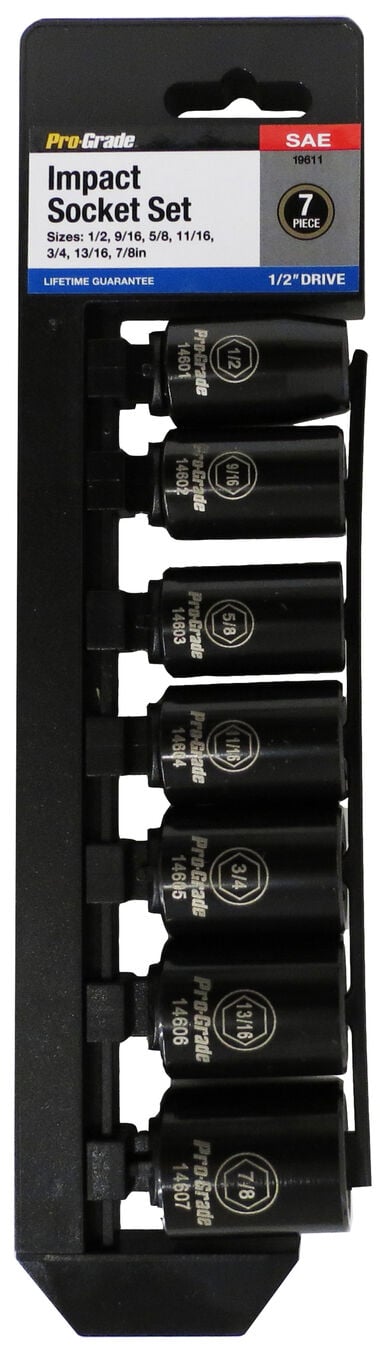 Allied International 1/2in Drive SAE Impact Socket Set 7pc