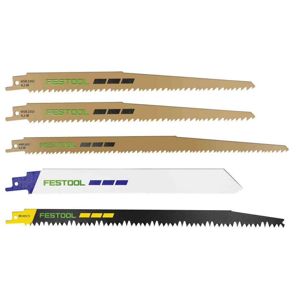 Festool RS-Sort/5 Sabre Reciprocating Saw Blade Set 5pk, large image number 1