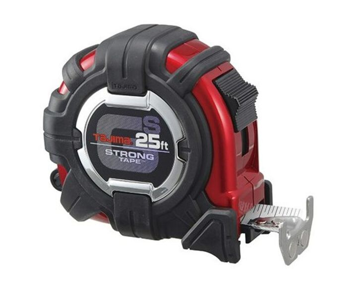 Tajima GS LOCK 25 Ft. x 1 Inch HORNED MAGNETIC HOOK Tape Measure with Compatible Clip